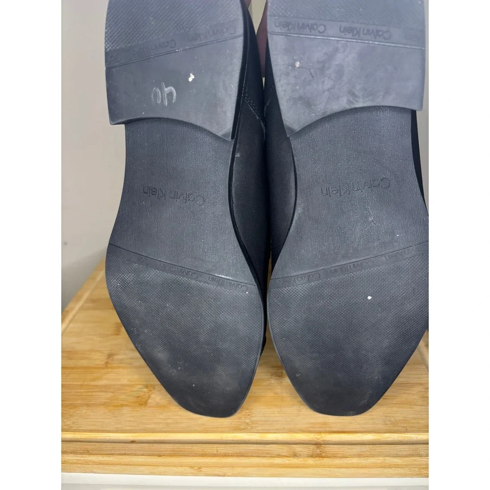 Calvin Klein Men Black Leather Allman Double Monk Strap Dress Shoes 10.5